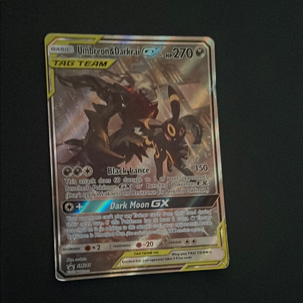 Umbreon & Darkrai GX Tag Team Card